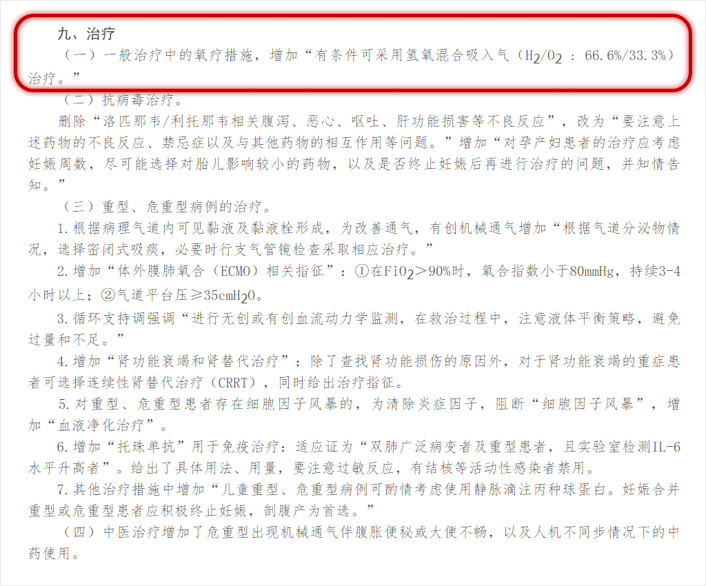 新型コロナウイルス肺炎の治療内容