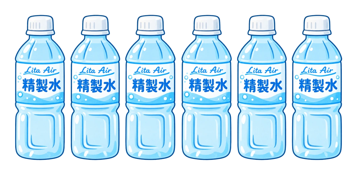 リタエアー専用精製水（6本）