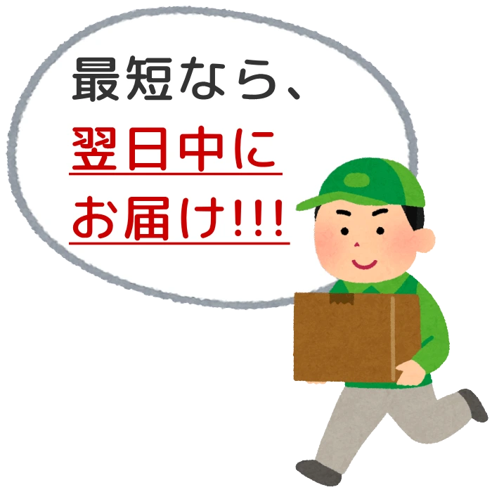 リタエアーは最短翌日にお届け
