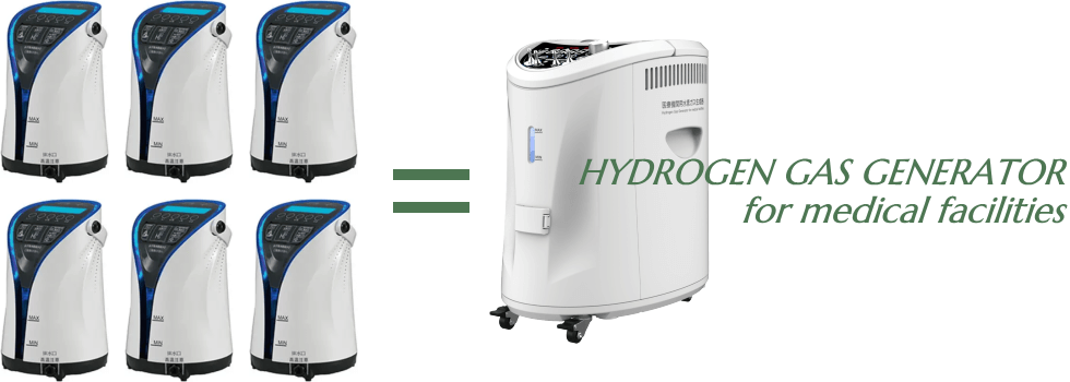 医療機関用水素吸入器の水素ガス発生量は最大600㏄/分