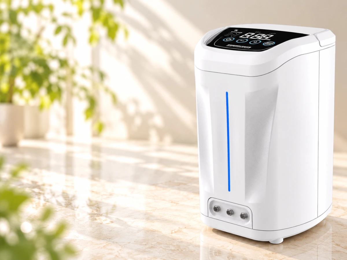 医療機関用水素温浴器の本体・電源コード・3つの電極パーツ