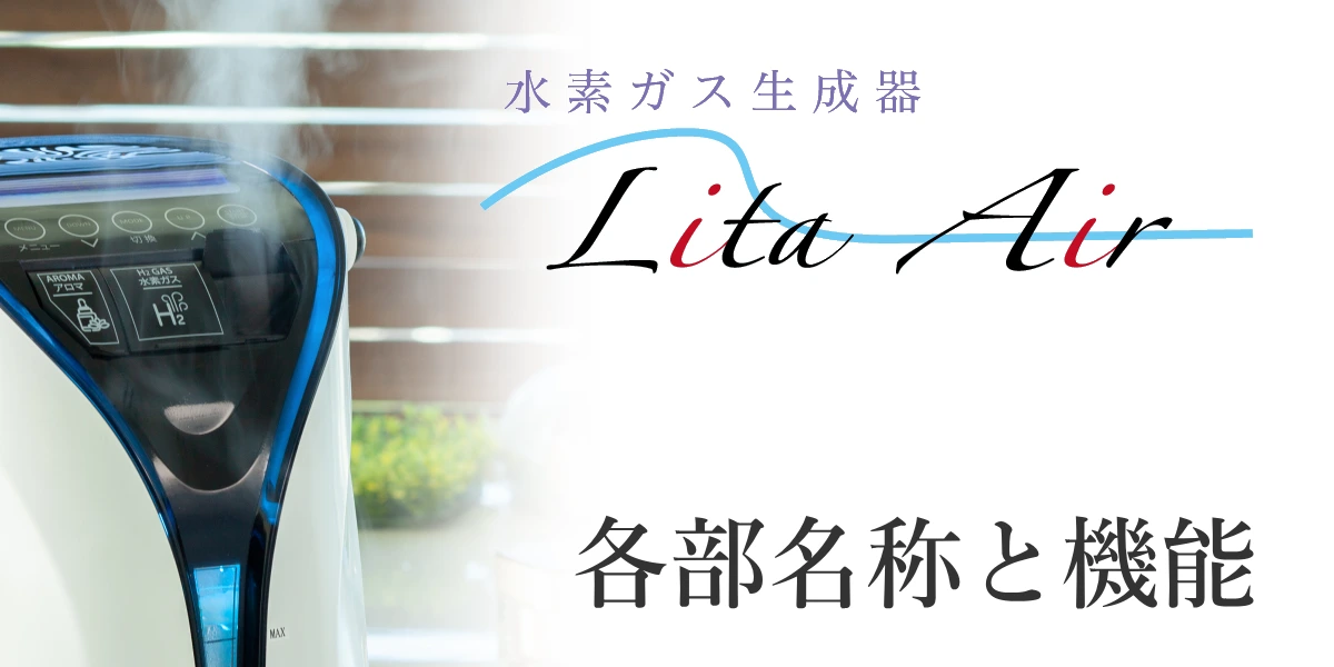 リタエアーの各部名称と機能に関する説明